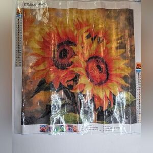 Sunflowers Diamond Painting Kit, 40x40cm, Round Drills 29 Colors